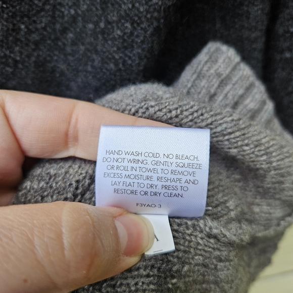 Eileen Fisher black gray ombre sweater yak wool silk blend PL LP petite large - Picture 5 of 5